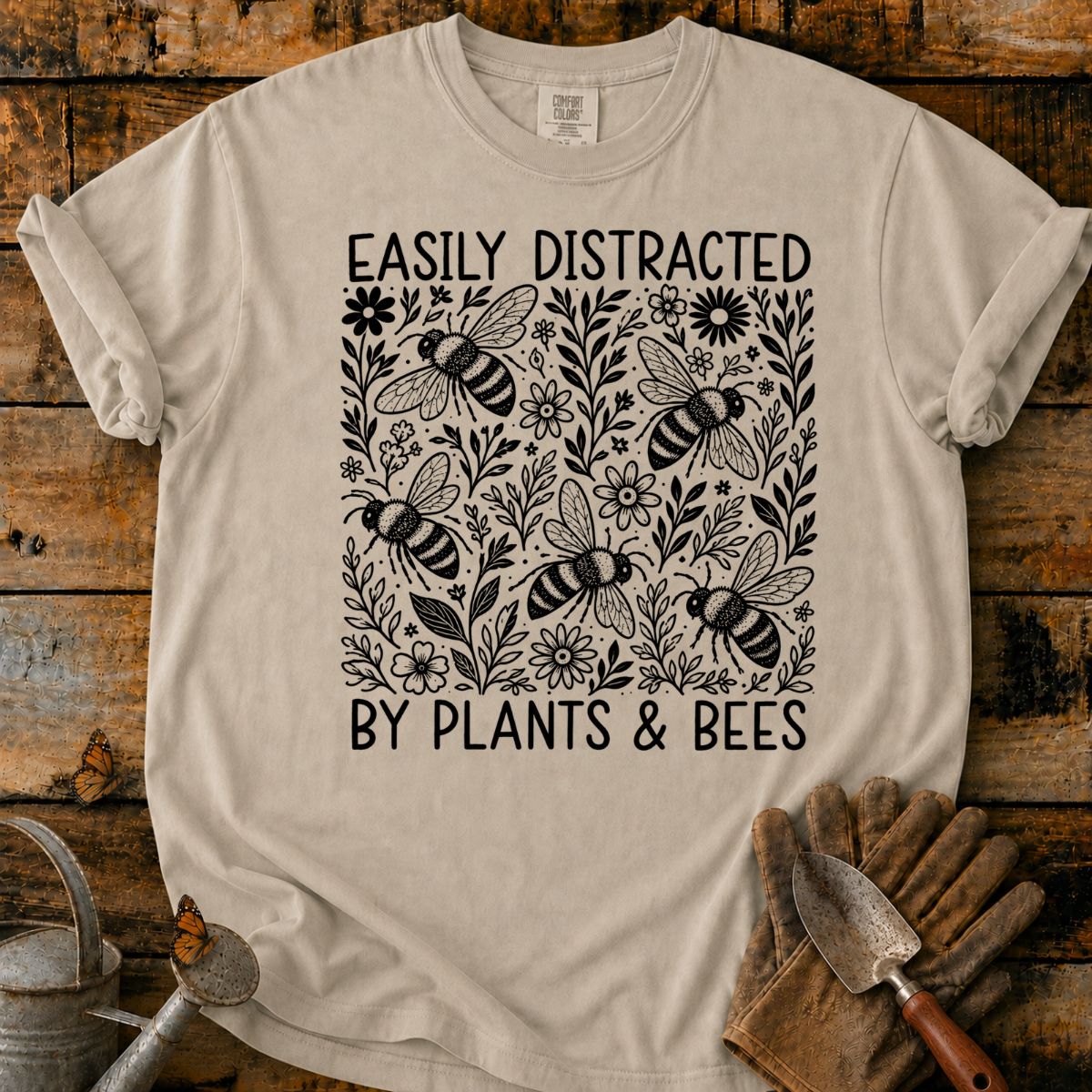 Easily Distracted by Plants & Bees T-Shirt