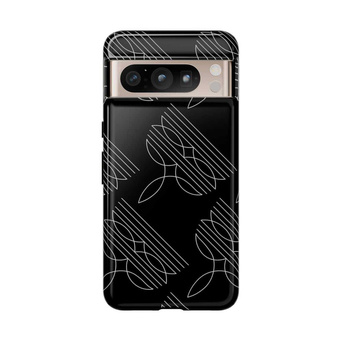 Boot Stitch Pattern Phone Case-Black