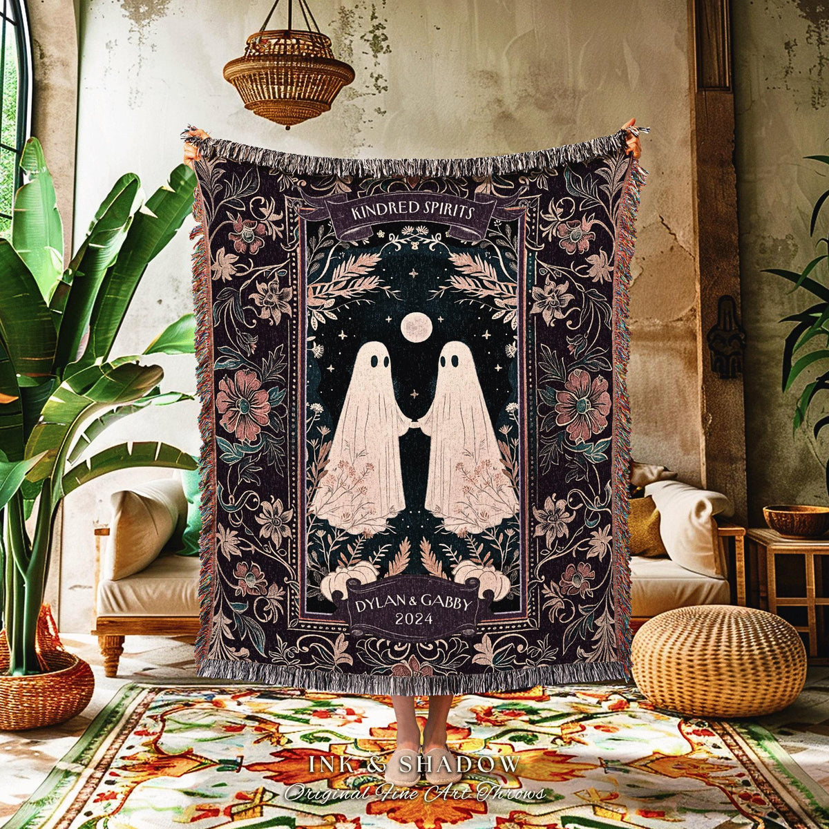 Personalized Kindred Spirits Ghost Throw