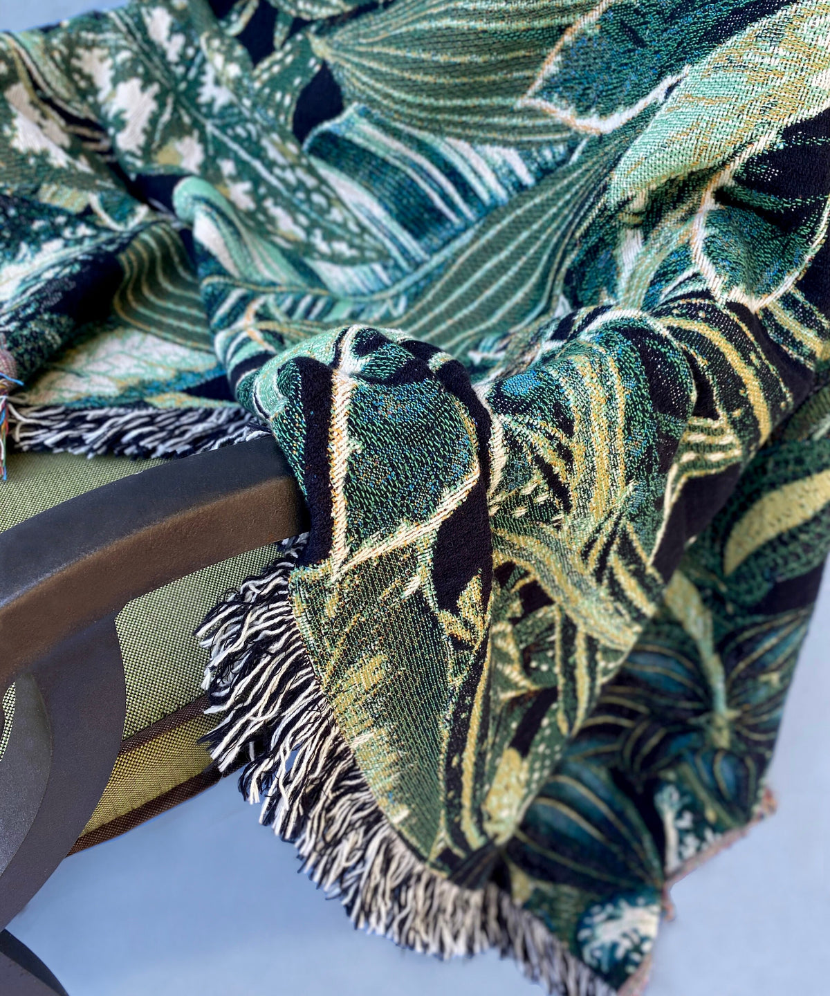 Tropical Houseplant Woven Blanket