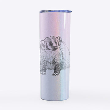 American Badger - Taxidea taxus - 20oz Skinny Tumbler