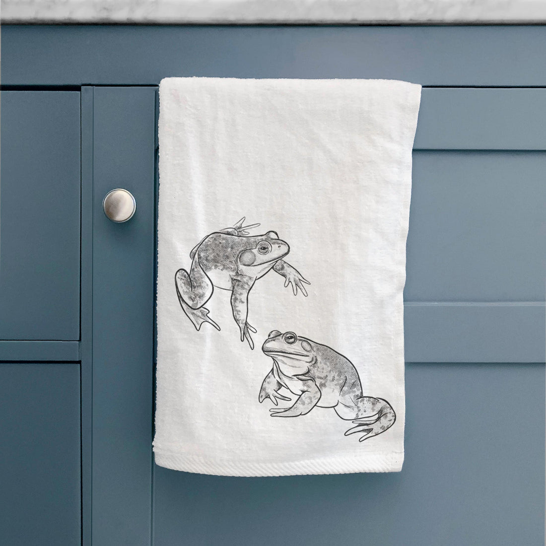 American Bullfrogs - Lithobates catesbeianus Premium Decorative Hand Towel