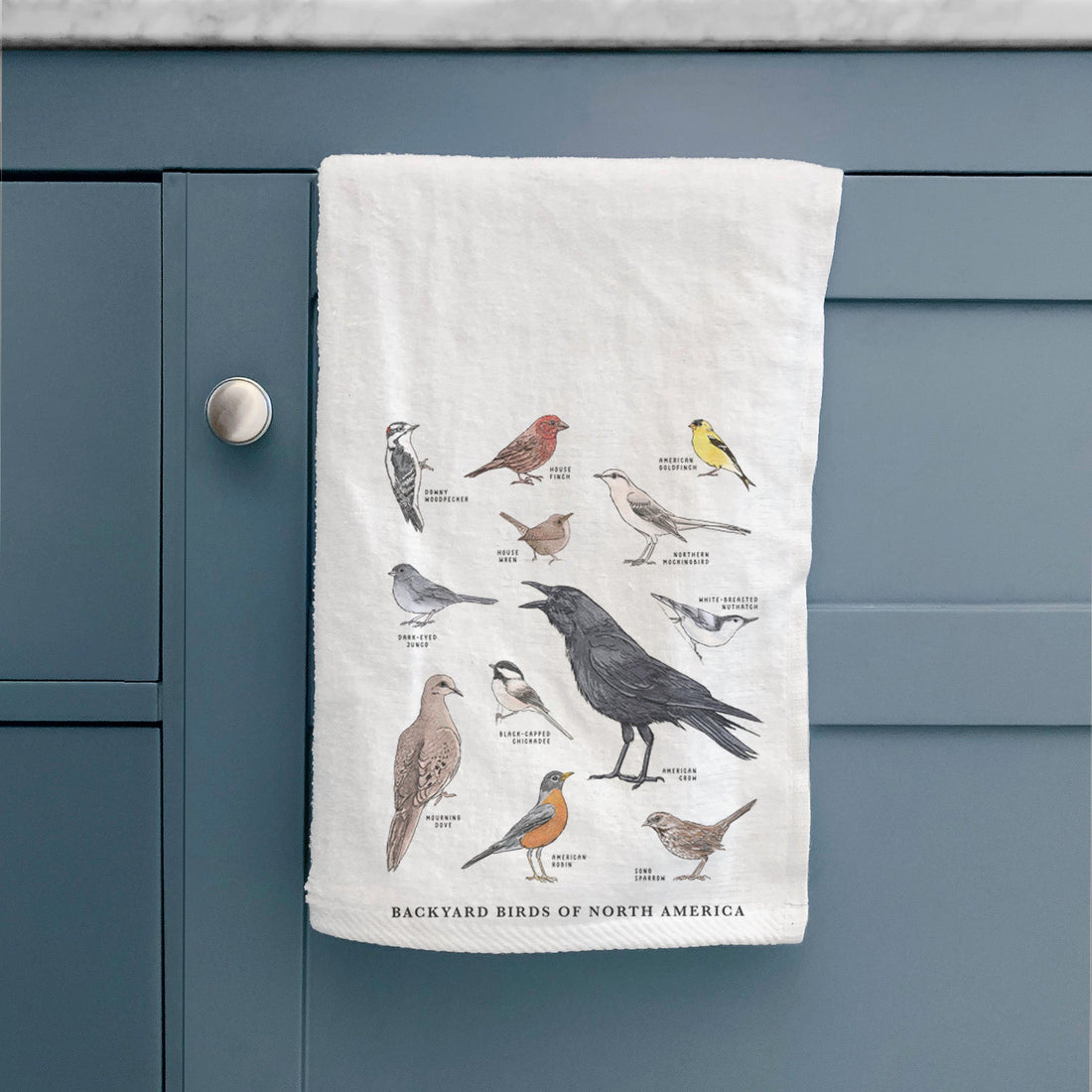 Common Backyard Birds of North America Hand Towel