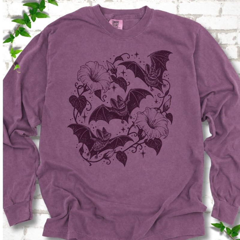 Bats In Bloom LS T-Shirt