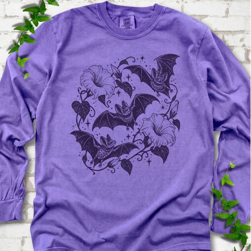 Bats In Bloom LS T-Shirt