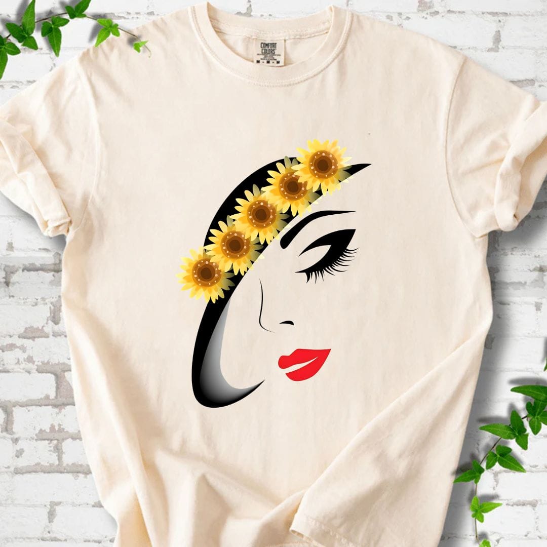 Sunflowers and Lady T-Shirt