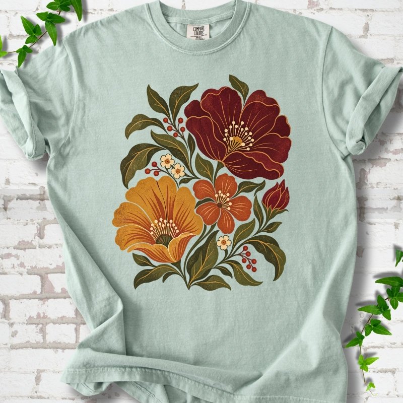 Boho Fall Floral T-Shirt