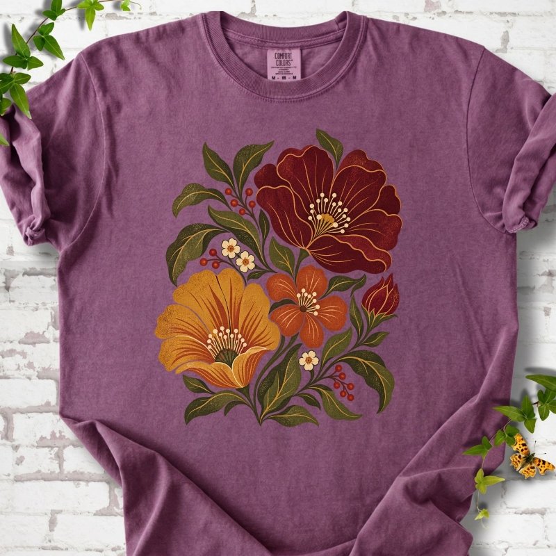 Boho Fall Floral T-Shirt
