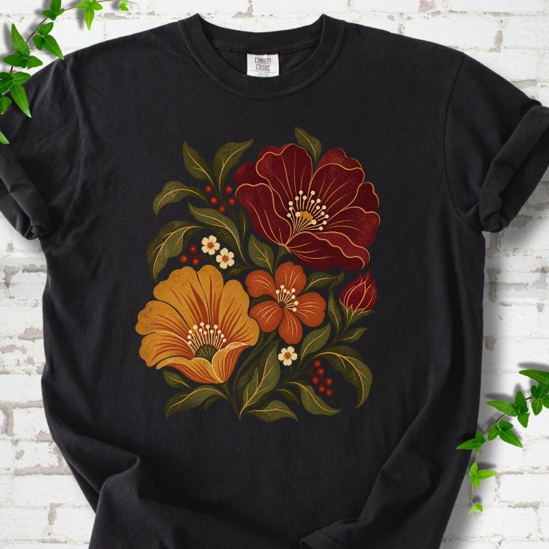 Boho Fall Floral T-Shirt