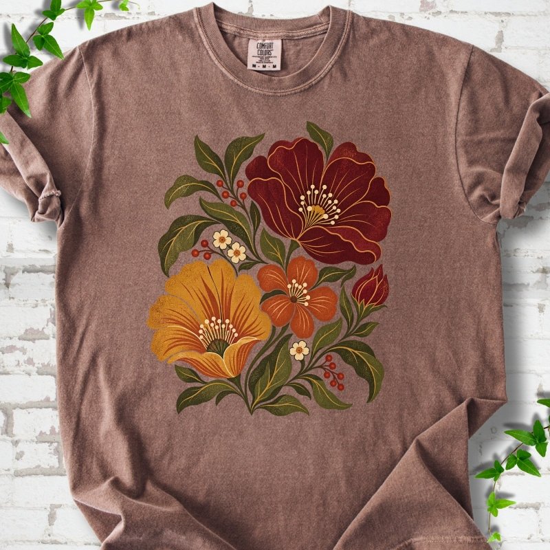 Boho Fall Floral T-Shirt