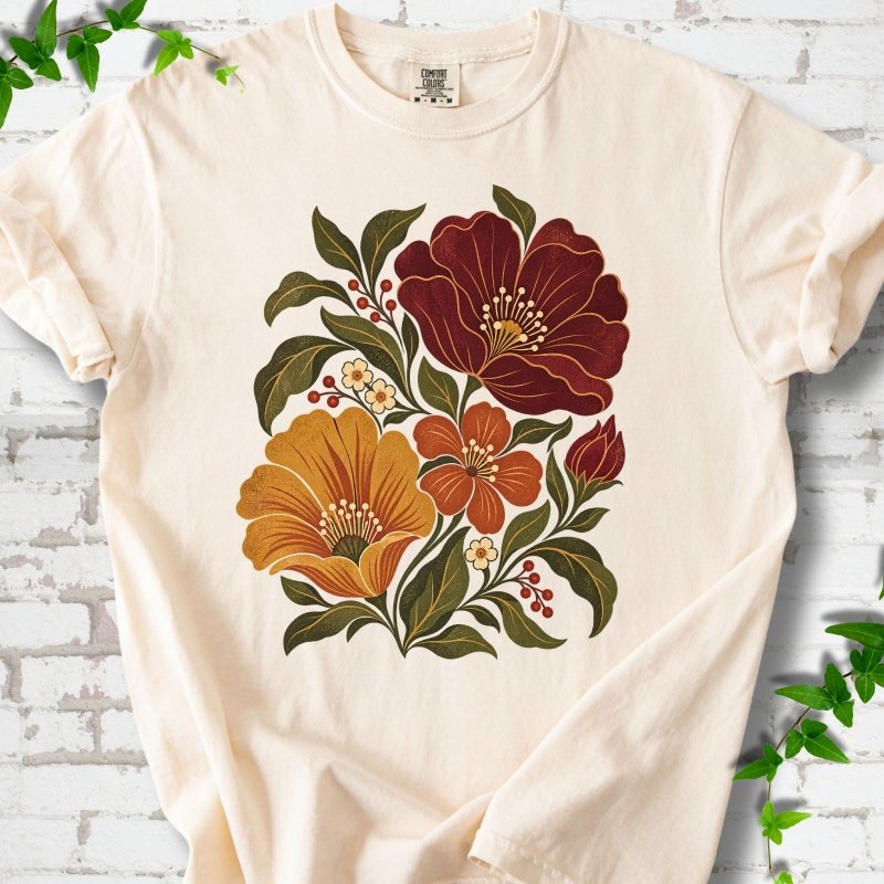 Boho Fall Floral T-Shirt