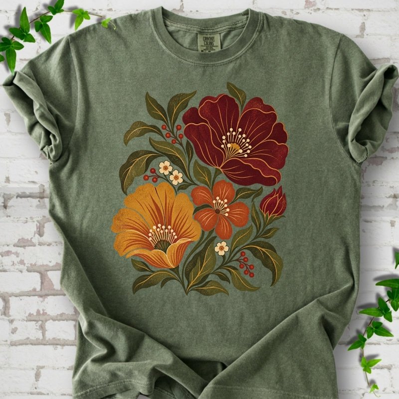 Boho Fall Floral T-Shirt