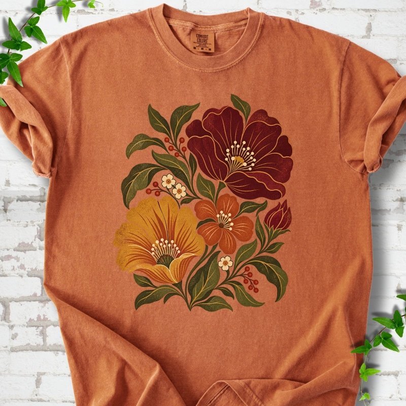 Boho Fall Floral T-Shirt