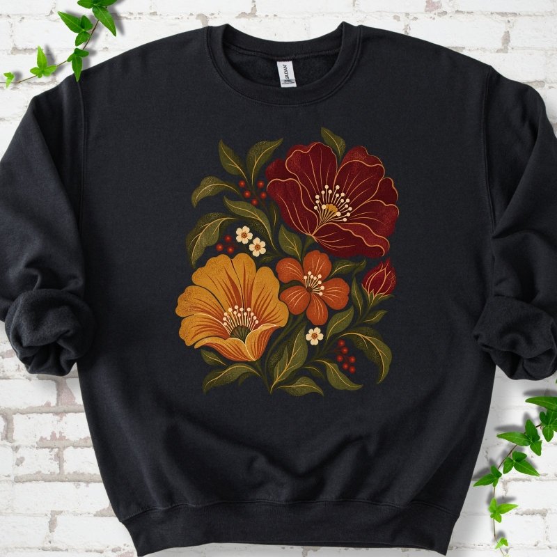 Boho Fall Floral Sweatshirt