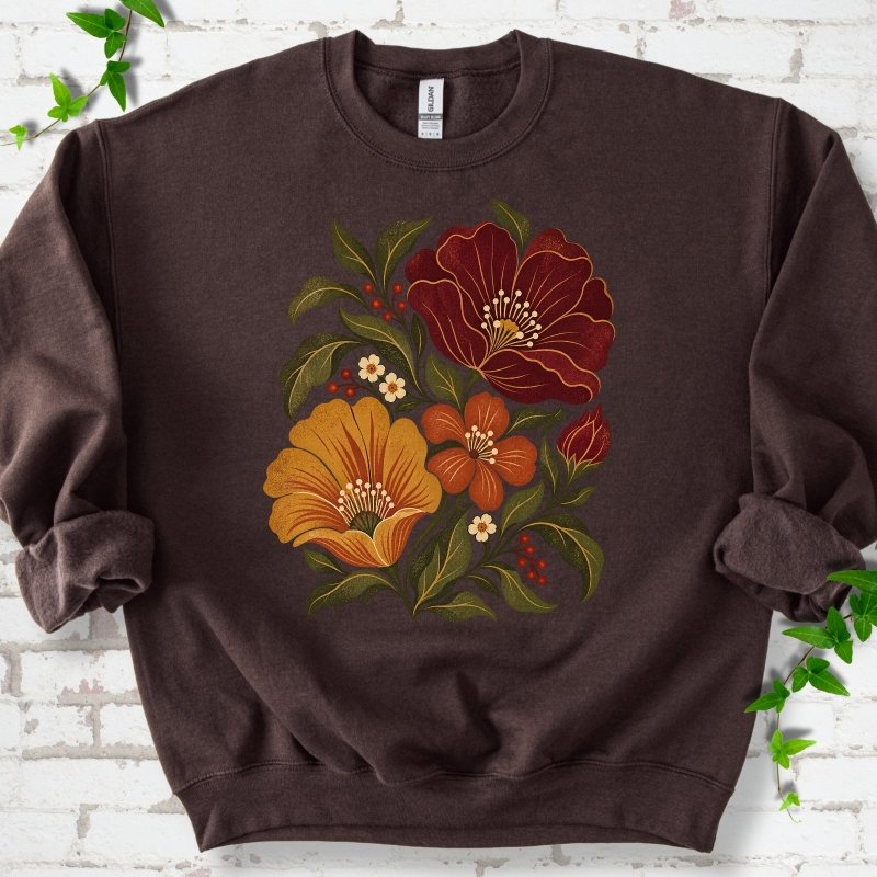 Boho Fall Floral Sweatshirt