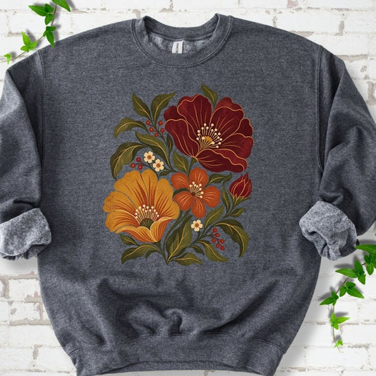 Boho Fall Floral Sweatshirt