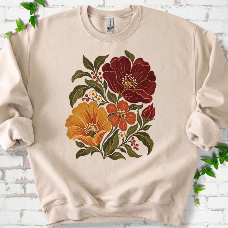 Boho Fall Floral Sweatshirt