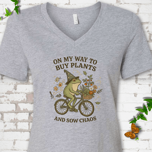 Buy Plants Frog V-Neck T-Shirt