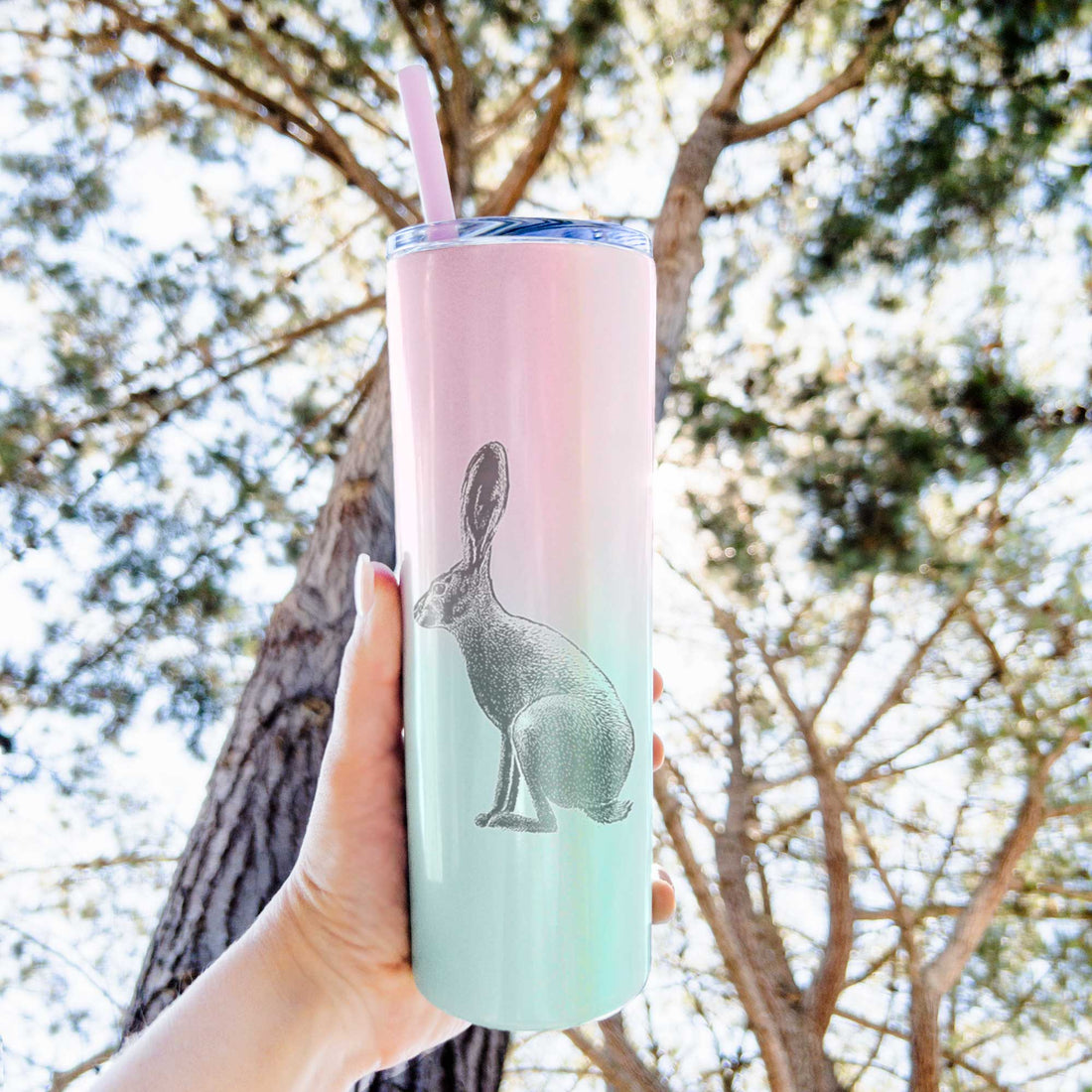 Wild California Hare - Black-tailed Jackrabbit - 20oz Skinny Tumbler