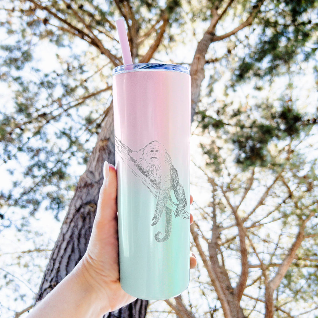 Capuchin Monkey - Cebus imitator - 20oz Skinny Tumbler