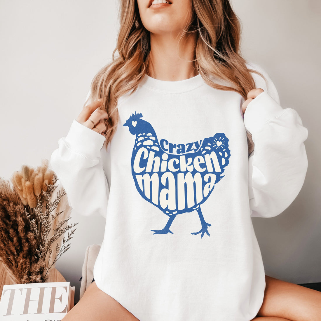 Crazy Chicken Mama Crew Sweatshirt
