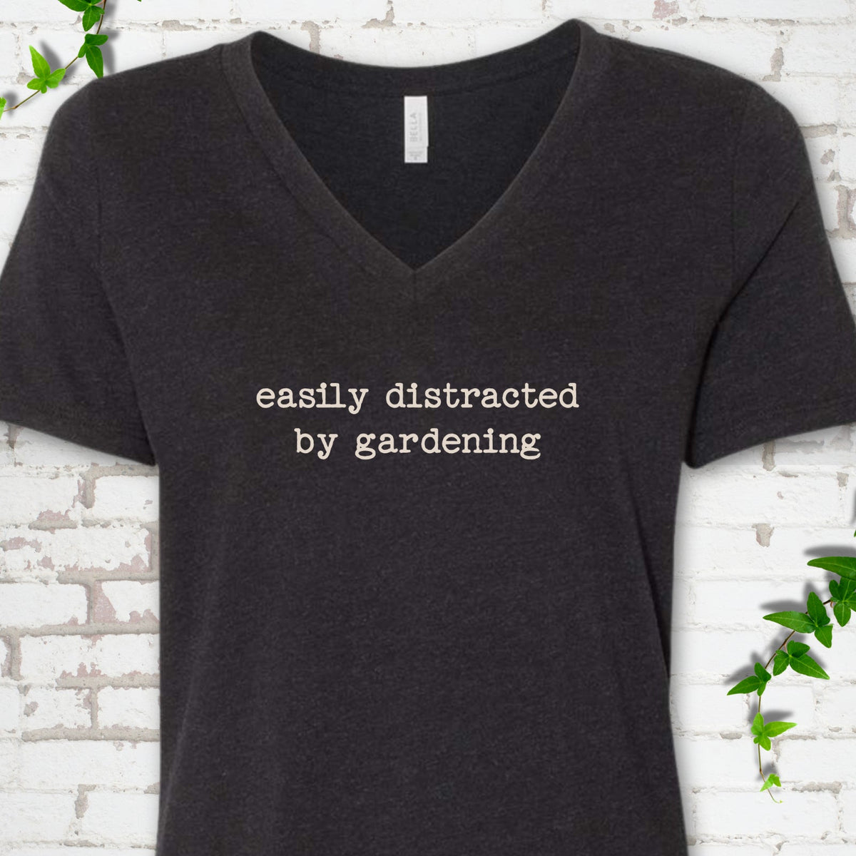 Easily Distracted by Gardening V-Neck T-Shirt