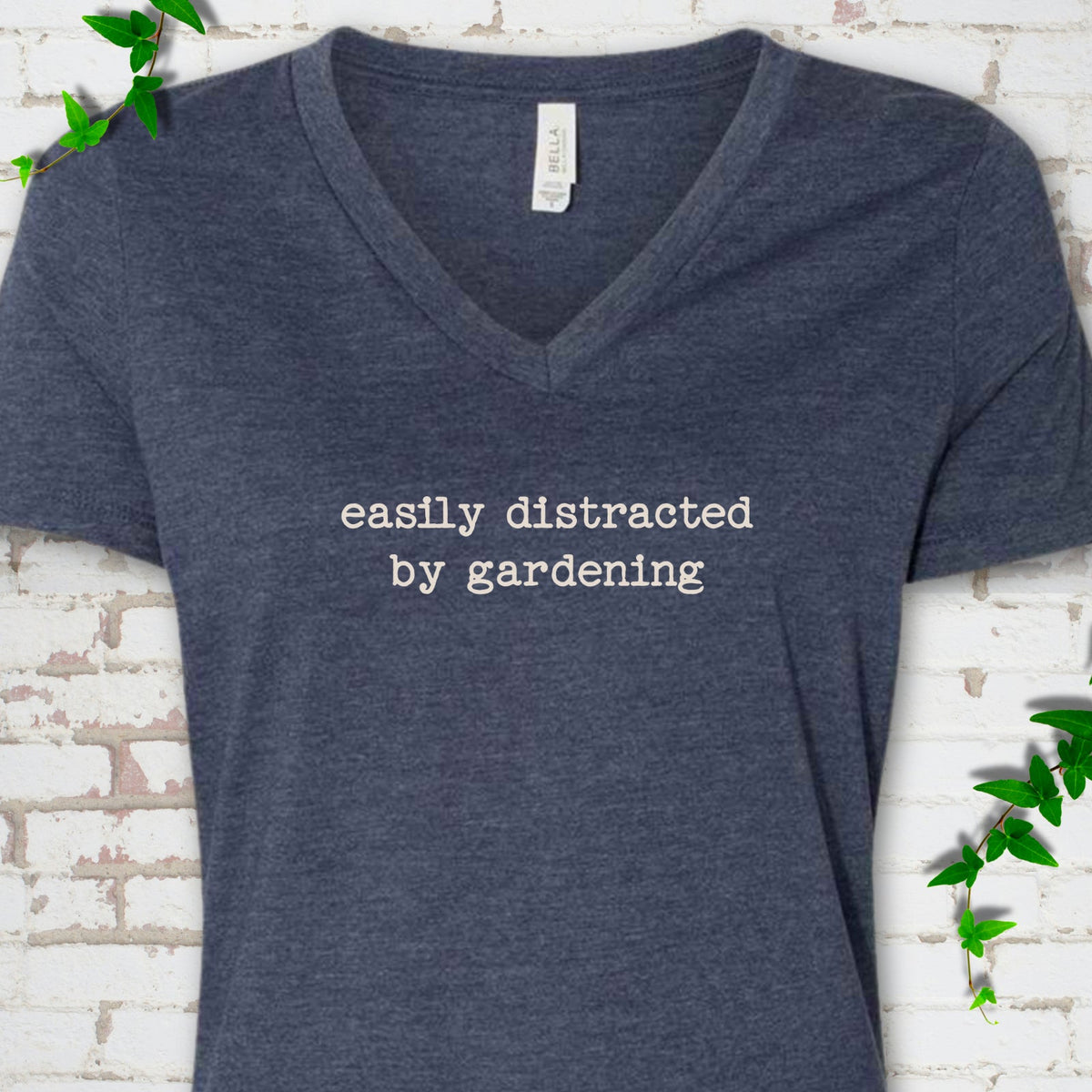 Easily Distracted by Gardening V-Neck T-Shirt