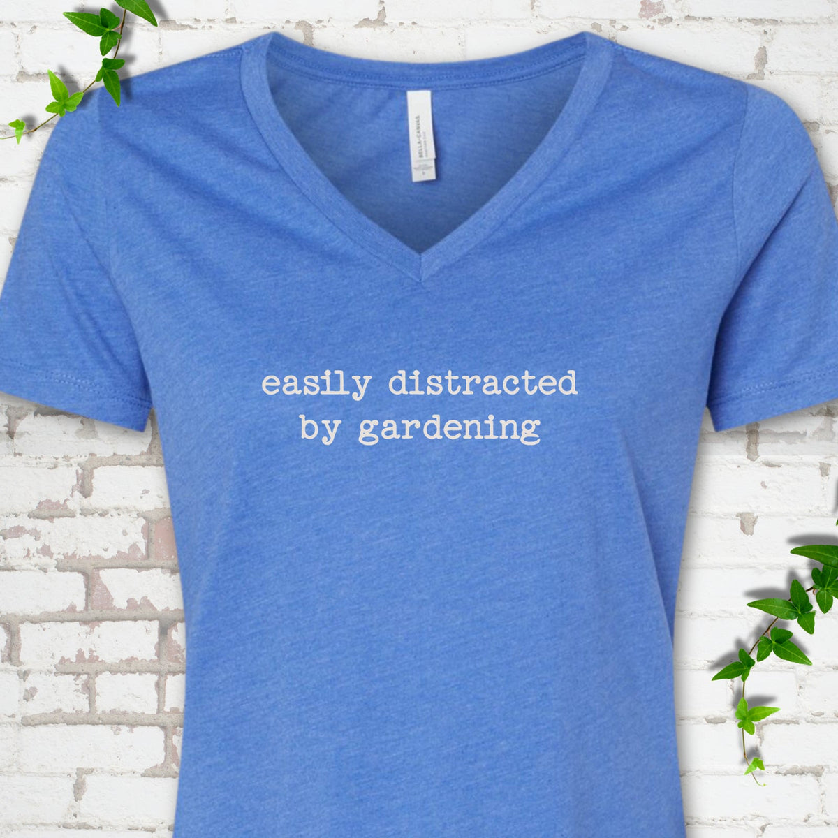 Easily Distracted by Gardening V-Neck T-Shirt