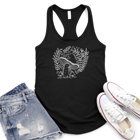 Mushroom Women's Racerback Tank Top