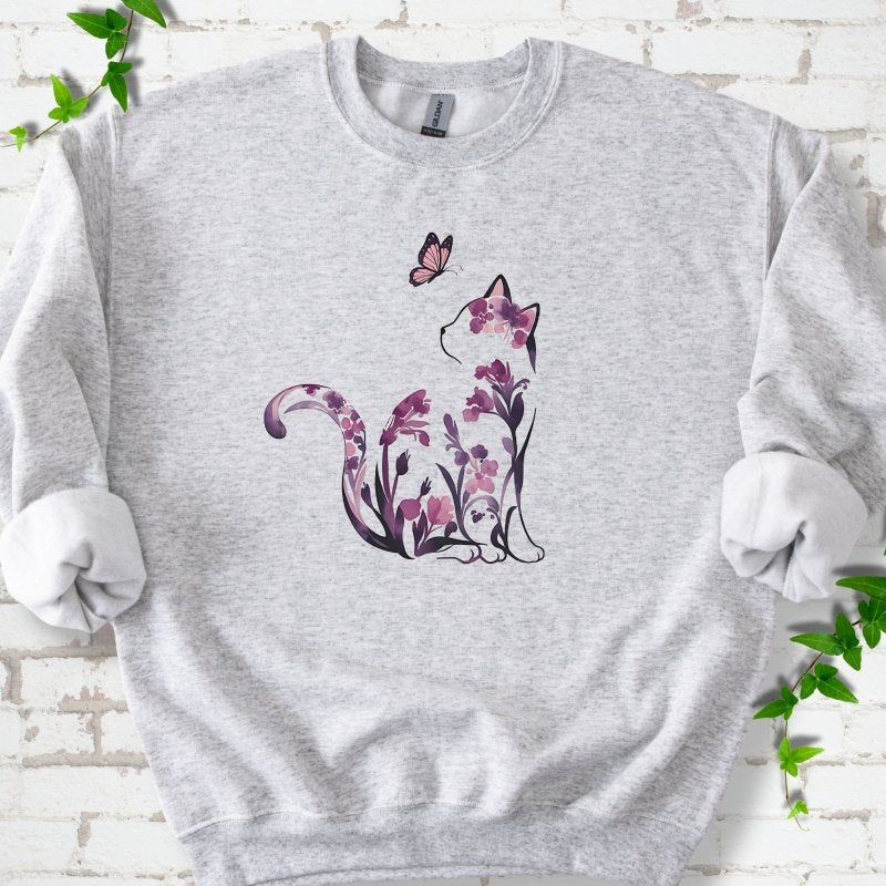 Floral Cat Sweatshirt