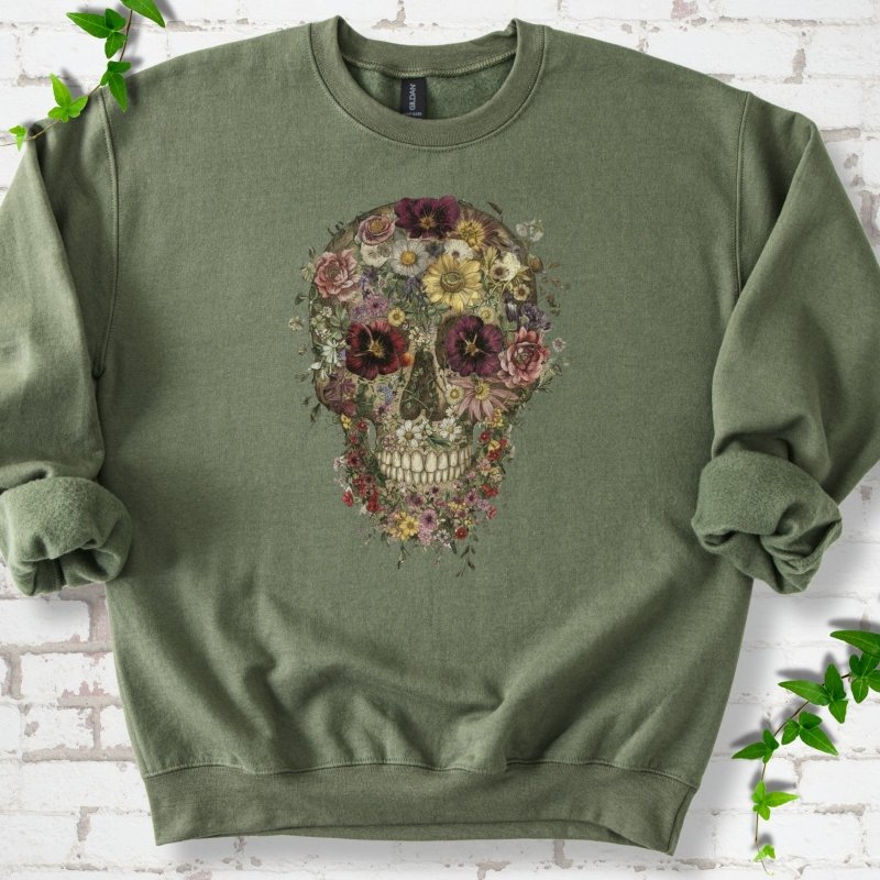 Floral Skull Sweatshirt