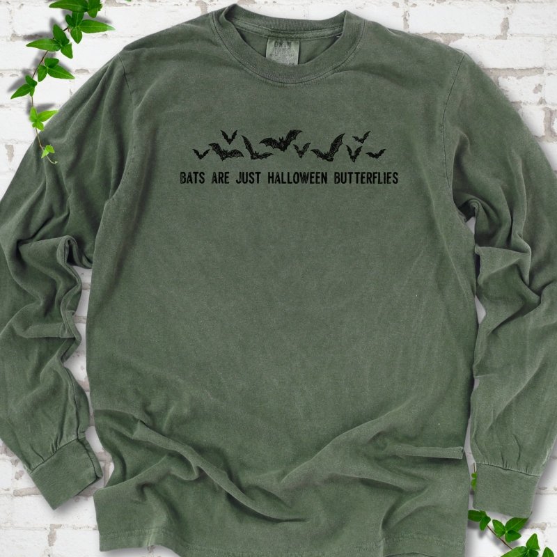 Halloween Butterfly Bats LS T-Shirt