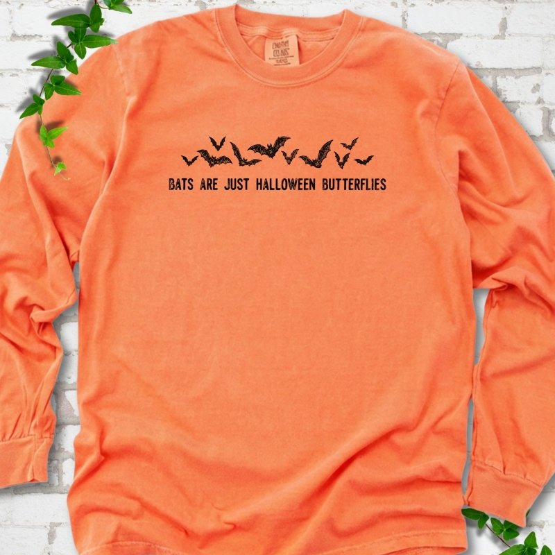 Halloween Butterfly Bats LS T-Shirt