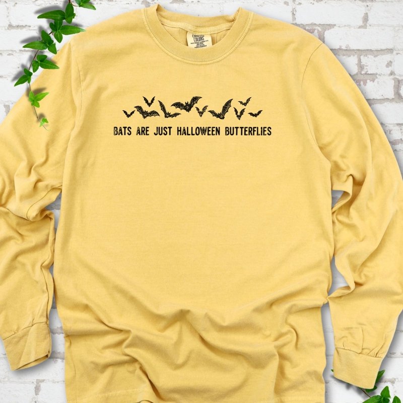 Halloween Butterfly Bats LS T-Shirt