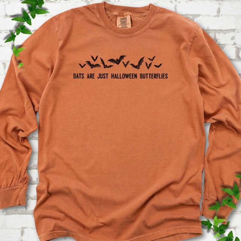 Halloween Butterfly Bats LS T-Shirt