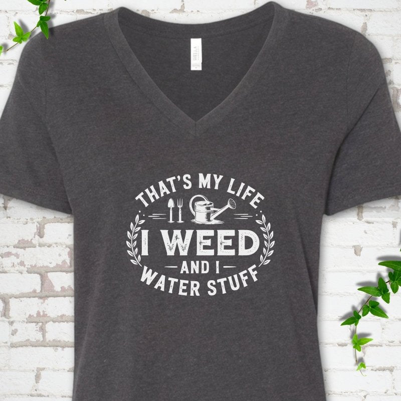 I Weed V-Neck T-Shirt
