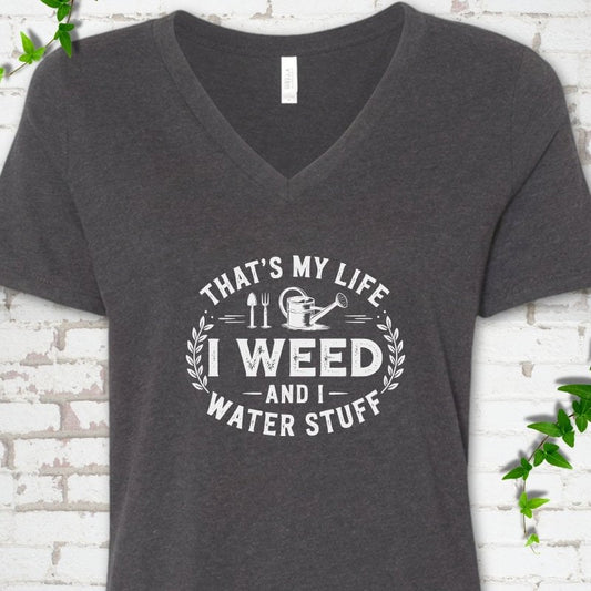 I Weed V-Neck T-Shirt