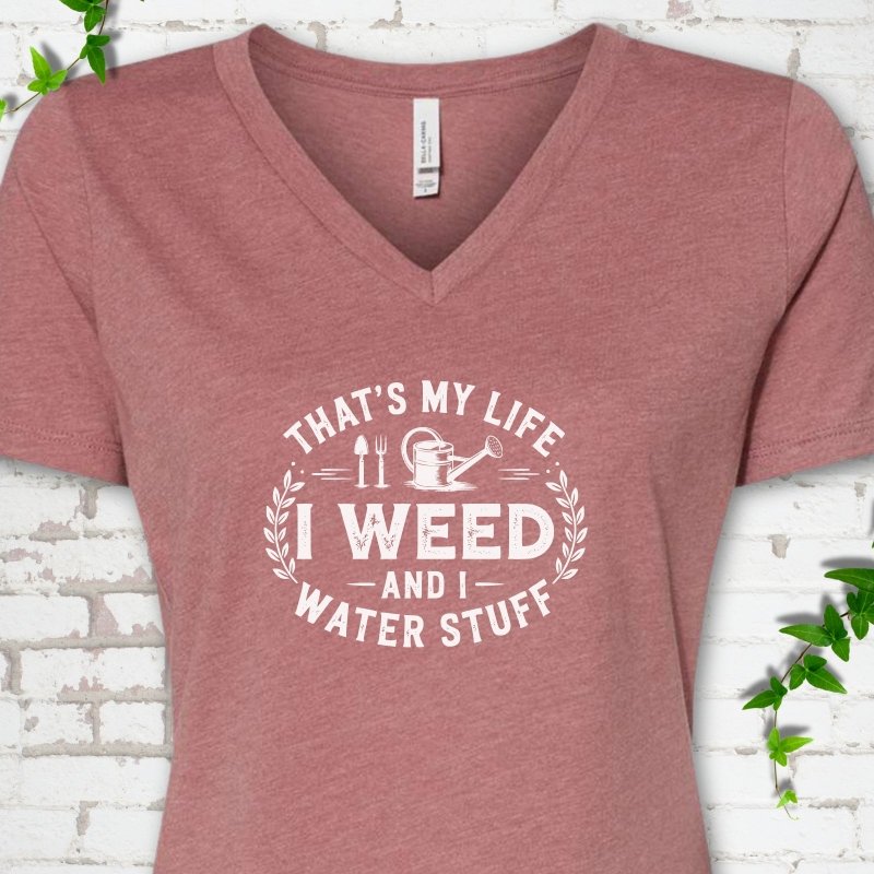 I Weed V-Neck T-Shirt