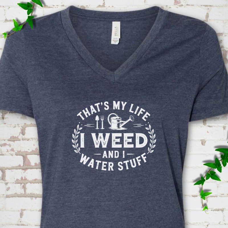 I Weed V-Neck T-Shirt