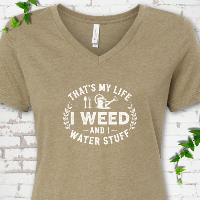 I Weed V-Neck T-Shirt
