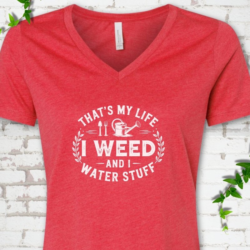 I Weed V-Neck T-Shirt
