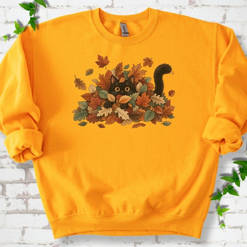 Leaf Peeper Black Cat Sweatshirt