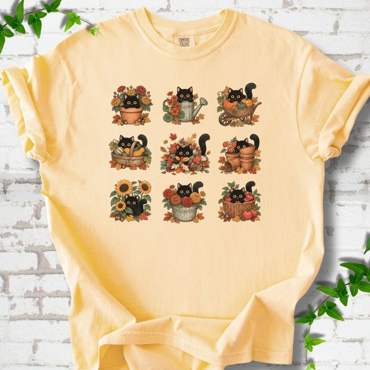 Leaf Peeper Garden Cats T-Shirt