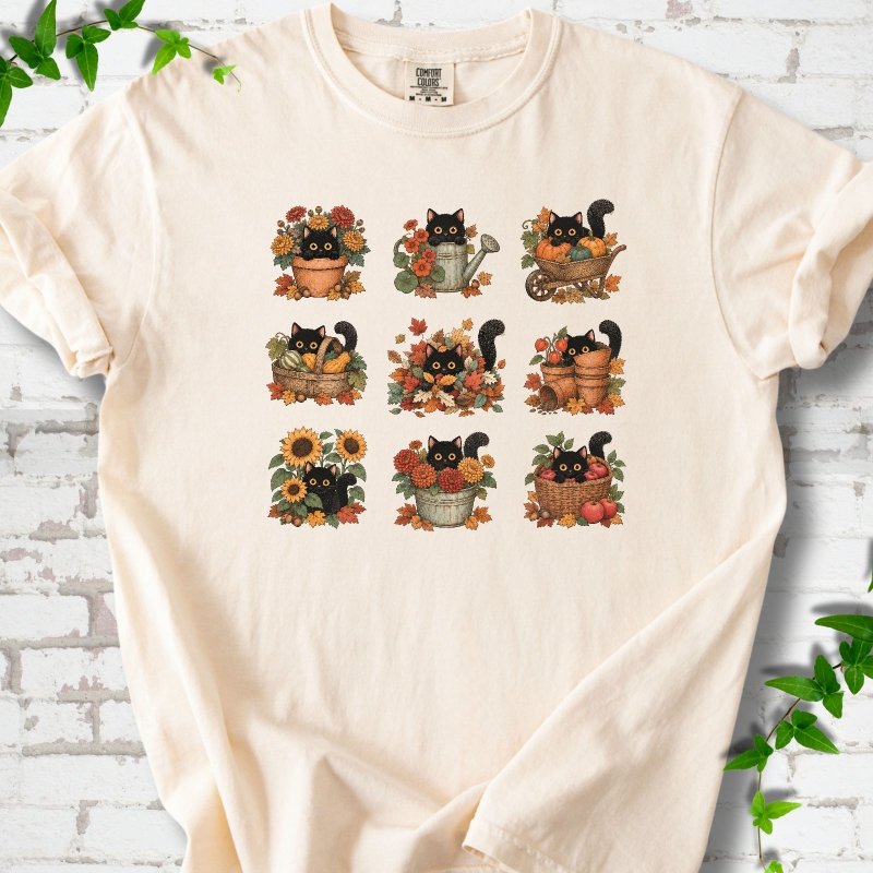 Leaf Peeper Garden Cats T-Shirt