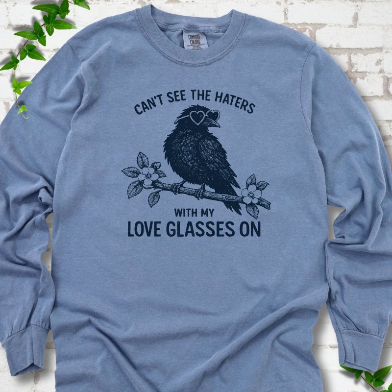 Love Glasses Crow LS T-Shirt