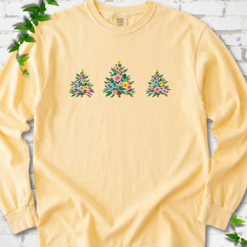 Merry Little Christmas Trees LS T-Shirt