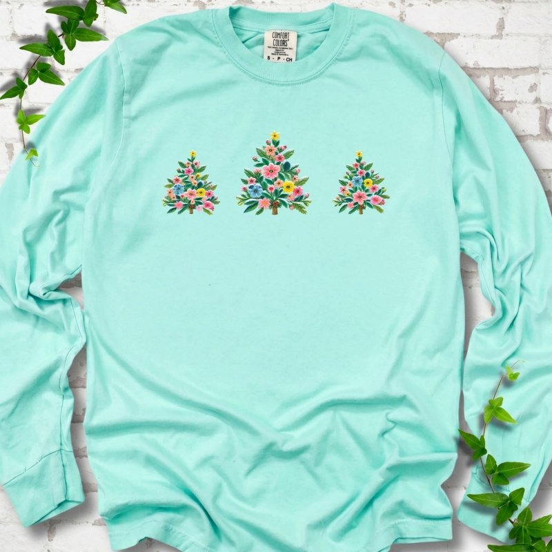 Merry Little Christmas Trees LS T-Shirt