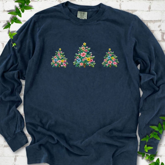 Merry Little Christmas Trees LS T-Shirt