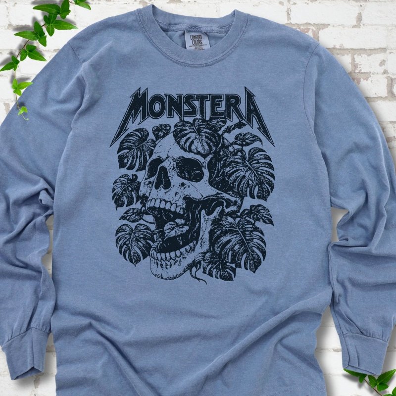 Monstera Skull LS T-Shirt