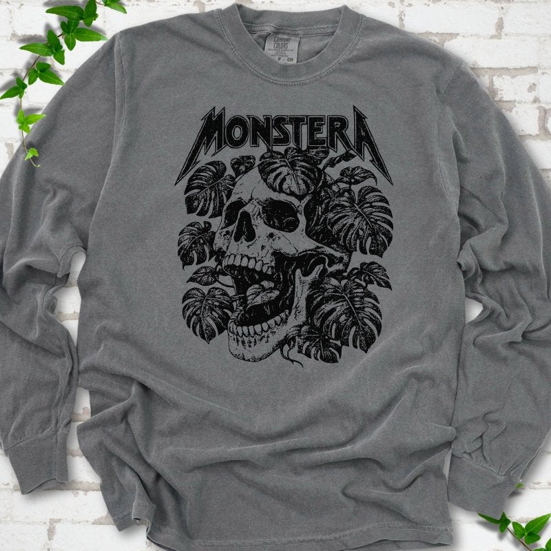 Monstera Skull LS T-Shirt